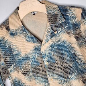 Vintage Maltos Floral Shirt Men's Multicolor Button Up‎ 90s XXL Green Tan